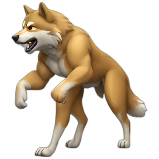 wolf wrestler emoji