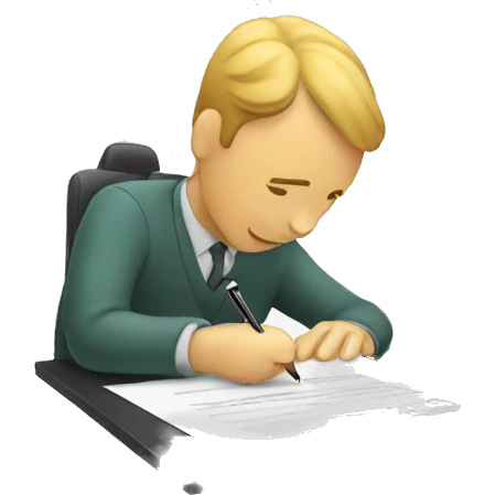 Signing a document emoji