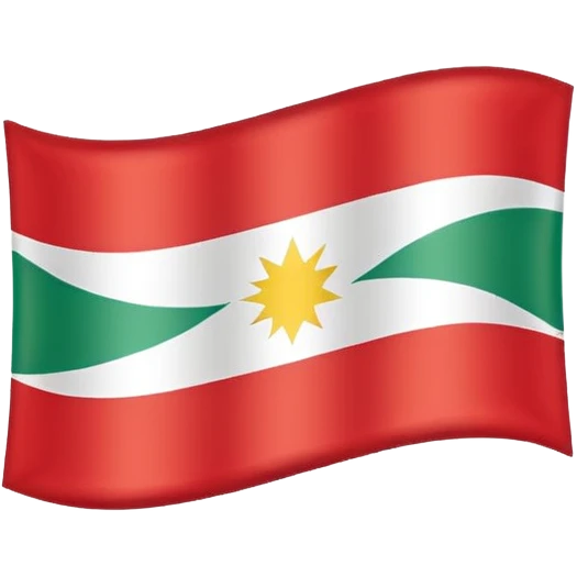 Wavy Kurdistan flag emoji emoji