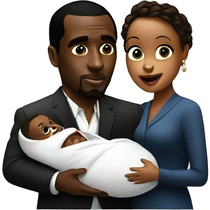 P diddy holding baby  emoji