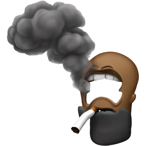 Smoke blowing from lips emoji