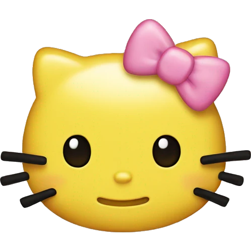 Yellow hello kitty emoji emoji