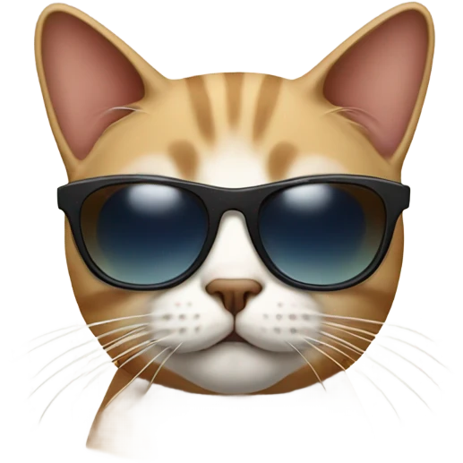 Cat with sunglasses emoji
