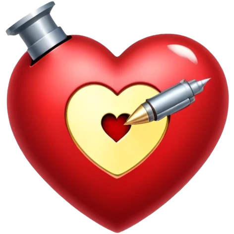 Heart with gun emoji