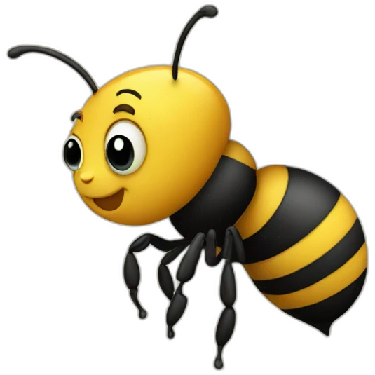 a bee at school emoji