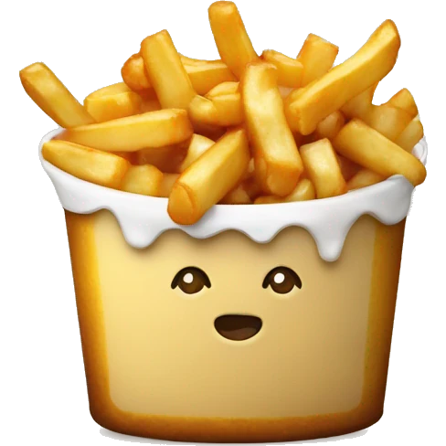 Poutine qui mange une poutine  emoji