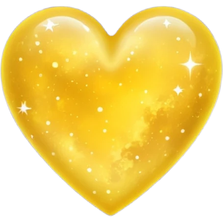 yellow heart with a galaxy pattern emoji