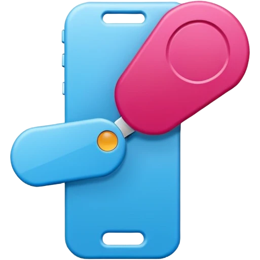 Ozon order pickup point in the brand's blue (digital blue) and raspberry colors emoji