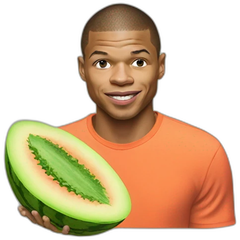mbappe with melon emoji