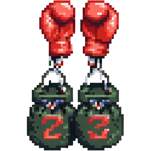 красные боксерские перчатки с надписью "23", no background emoji