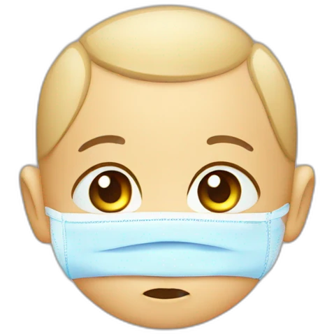 baby with the flu it's obviously sick. SO face only so it's more visible emoji