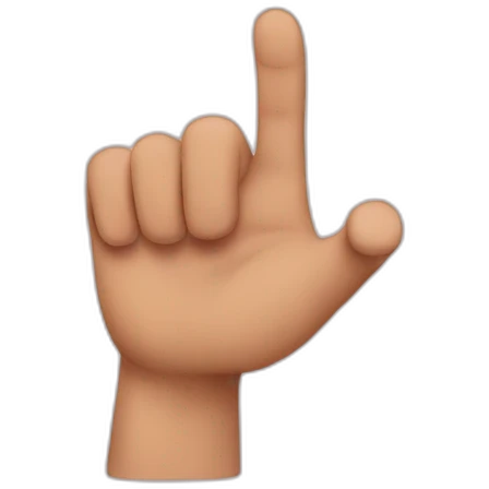 Finger in hall emoji