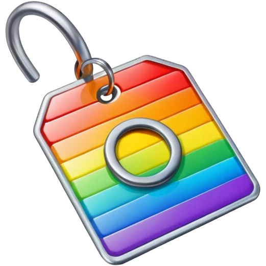 Rainbow price tag emoji