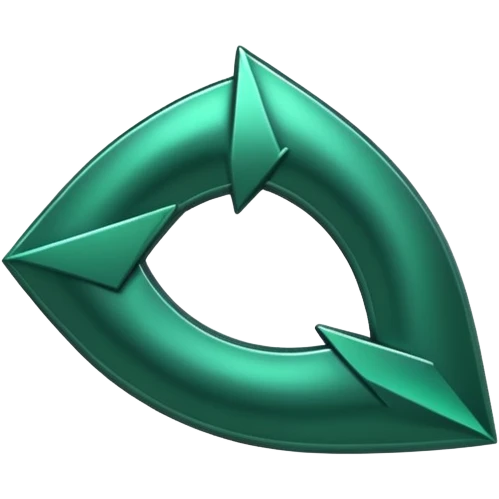 
dark green curved thick sharp arrow down emoji