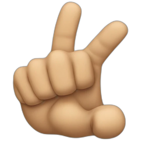 agressive pointing hand emoji