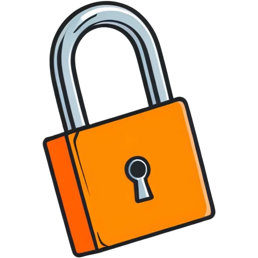 Orange lock emoji