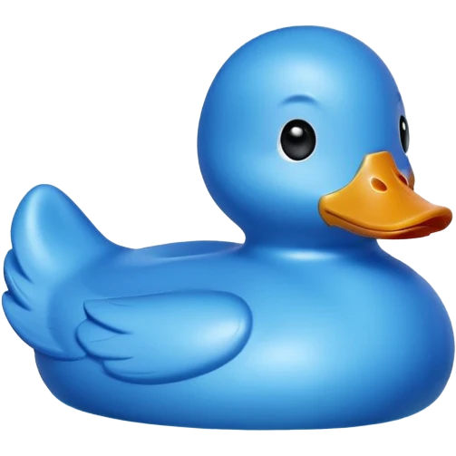 blue toy duck emoji