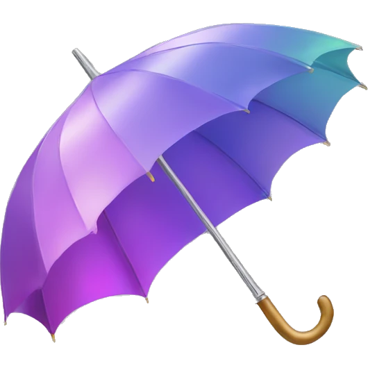 Iridescent umbrella emoji