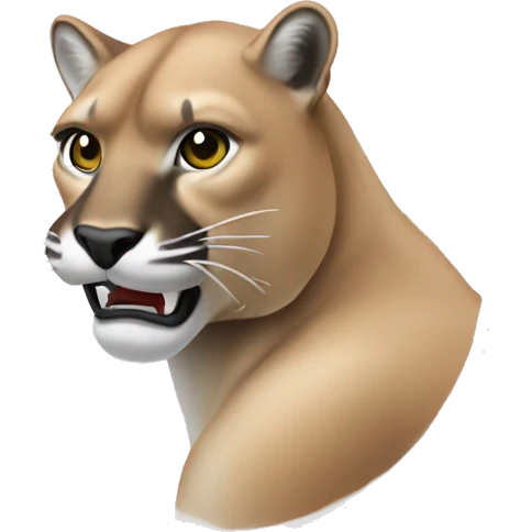 a whiteboard shaped like a cougar emoji