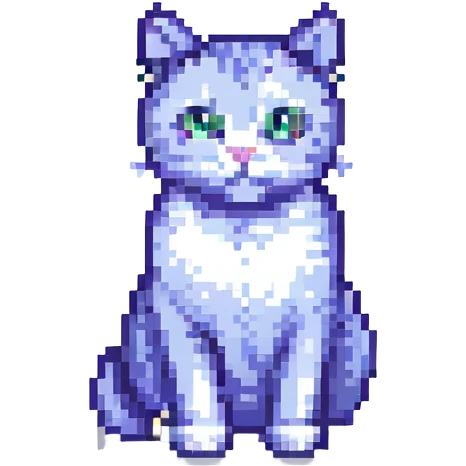 cat in pixel art style emoji