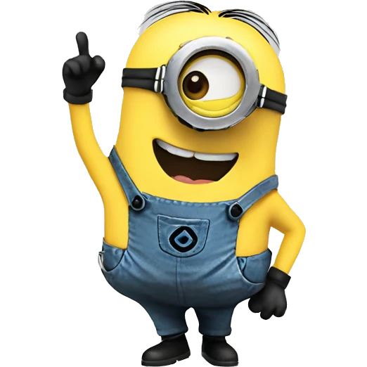 minion happy saying hi  emoji