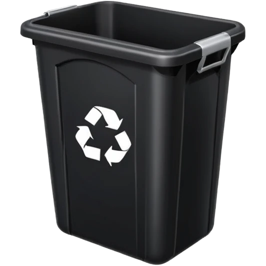 empty black BIN WITH "ELECTRONIC" WORD IN IT. CORRECT SPELLING PLEASE emoji