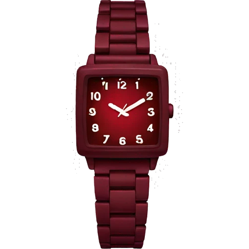 Dark red square watch emoji