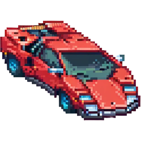 красная Lamborghini Countach, no background emoji