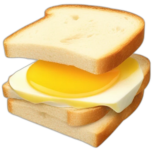 Sliced bread egg sandwich emoji