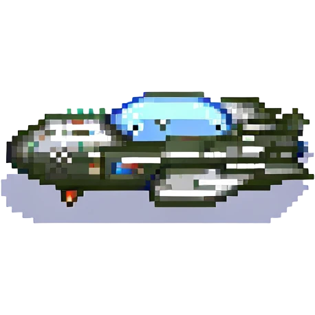 Add a jet in the background of the pixel art style image, maintaining the transparent background. emoji