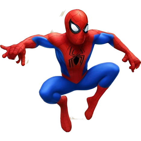 Trois spiderman qui se pointe du doigt en triangle emoji