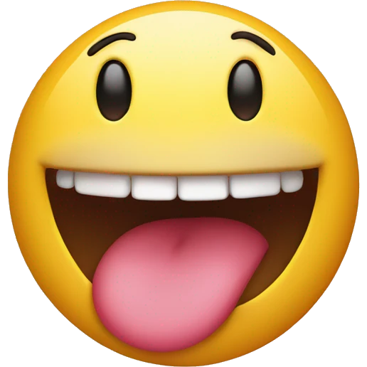smiley licking lips emoji