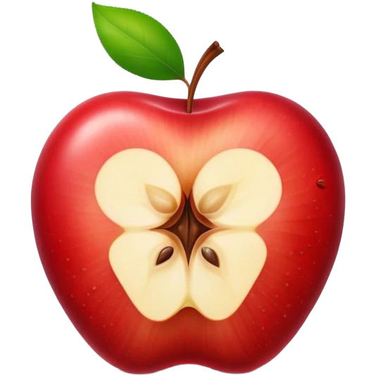 apple cut in half emoji