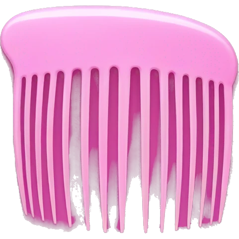 pink comb emoji