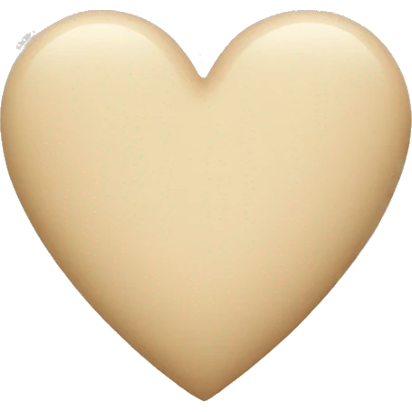 beige heart emoji