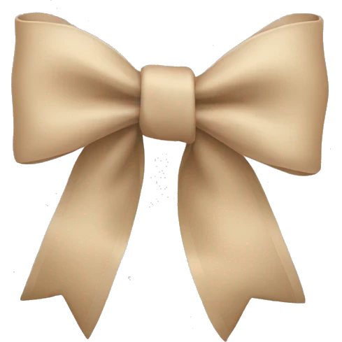 Beige bow emoji