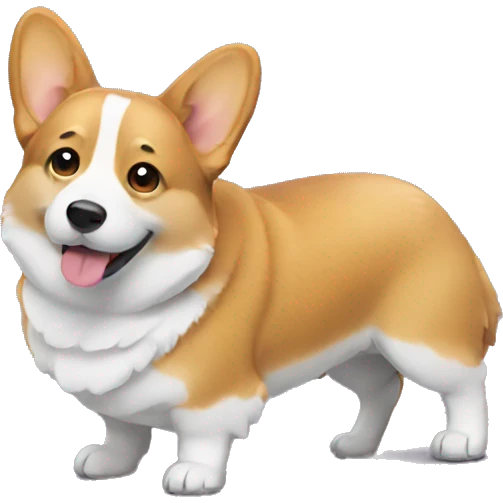Corgi with wear emoji