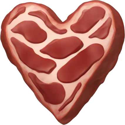Meat in shape of heart emoji
