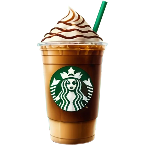 Starbucks iced coffee with Dubai chivalry bar with green filling and burn Khalifa  emoji