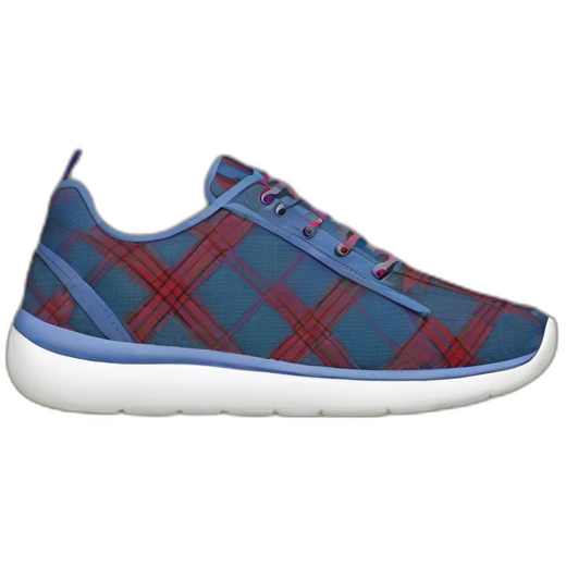 Tartan mesh sneakers emoji