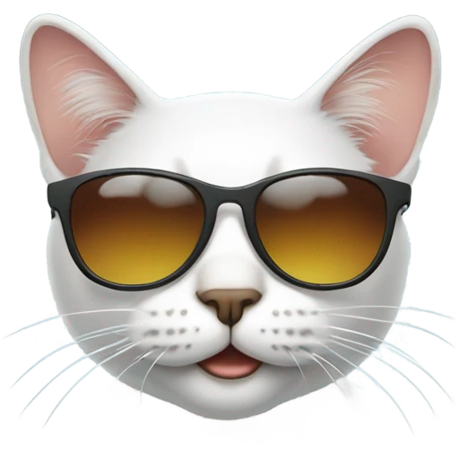 Cat with sunglasses emoji