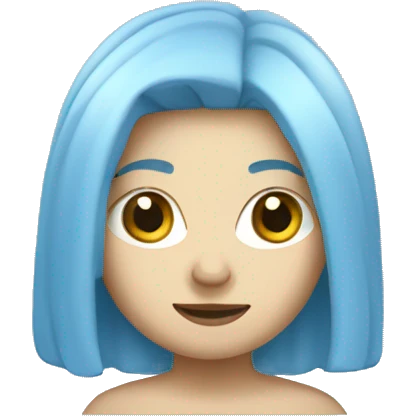 A pale blue mini coopee emoji