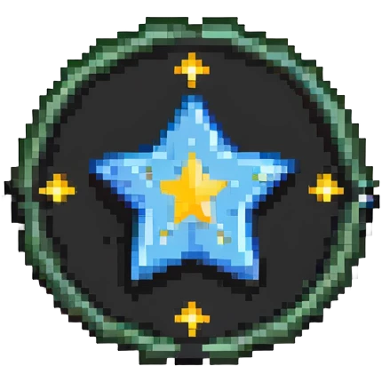 Moderator badge with star, admin logo emoji