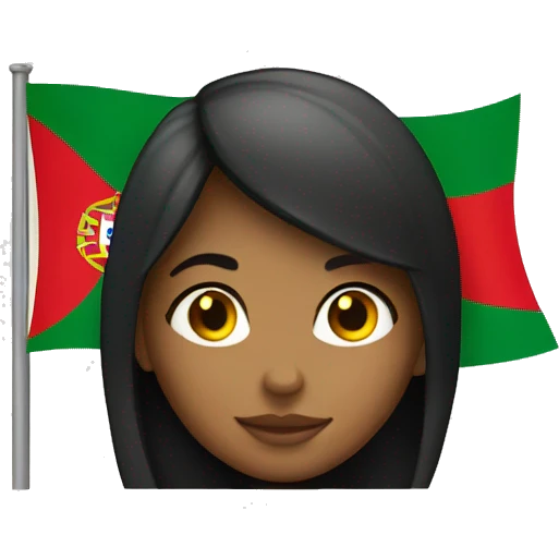 Girl and portugal flag  emoji