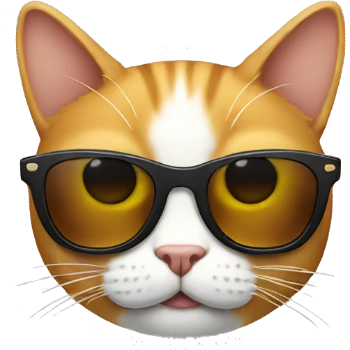 Cat with sunglasses emoji