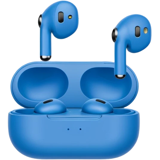 blue wireless earbuds emoji