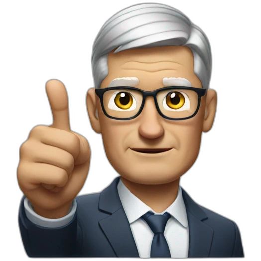 Tim Cook giving thumbs down emoji