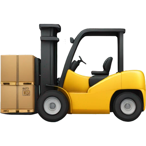 Semi carrying forklifts emoji
