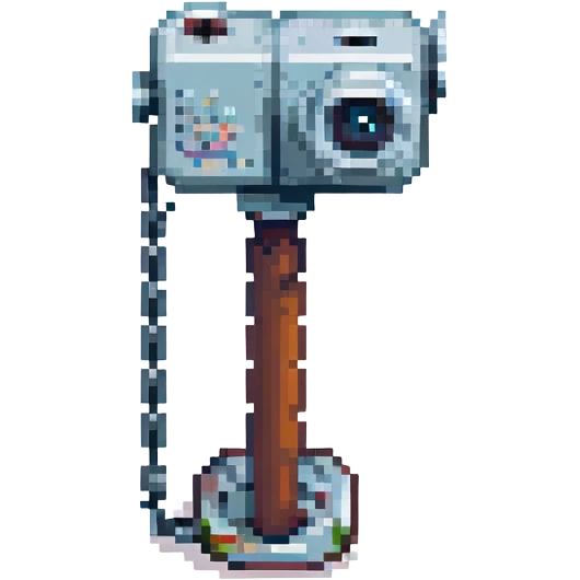 pixel art retro cctv camera emoji