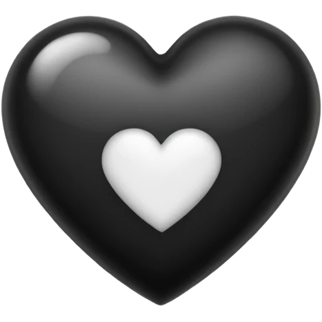 half black half white heart emoji emoji